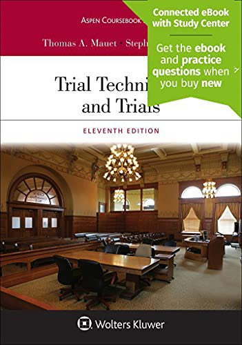 Trial Techniques And Trials (Aspen Coursebook Series)[Connected Ebook With Study Center]