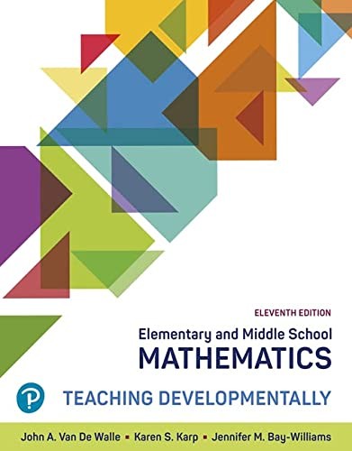 Elementary And Middle School Mathematics Teaching Developmentally